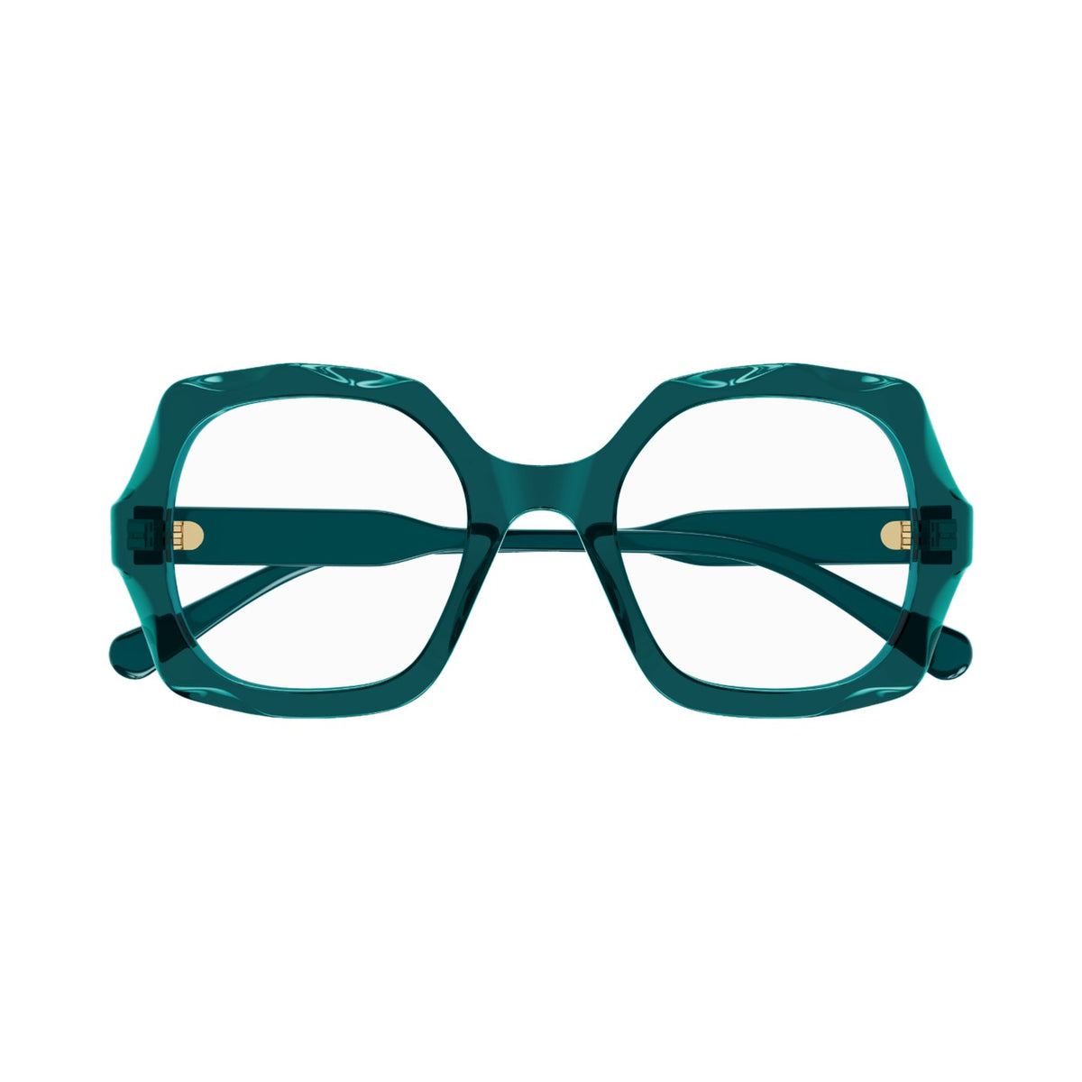 Lunettes de soleil Chloé CH0228O acétate bleu-vert col.006 - vue de face