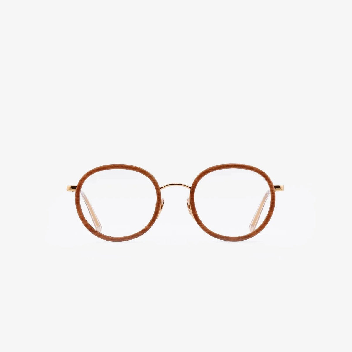 Lunettes de vue Shelter Andrea tulipier rouge et metal or - vue de face