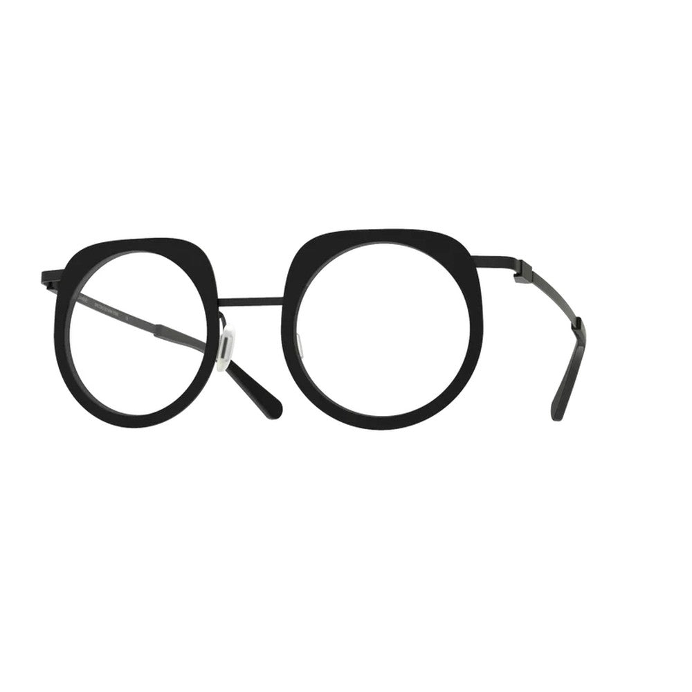 Lunettes de vue Gamine Hublot metal noir et acetate noir - vue de face