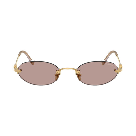 Lunettes de soleil Miu Miu MU A54S acétate doré - vue de face