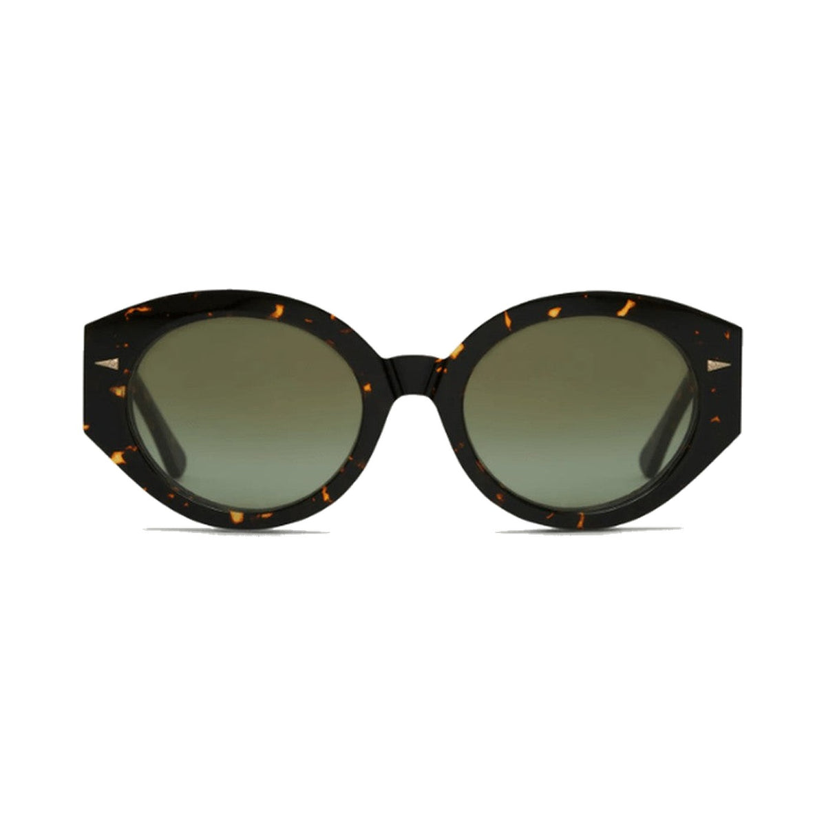 Lunettes de soleil Ahlem Art Deco acetate jaune et ecaille - vue de face