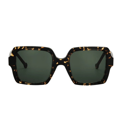 Lunettes de soleil Nathalie Blanc Eléonore acétate écaille cocobolo - vue de face