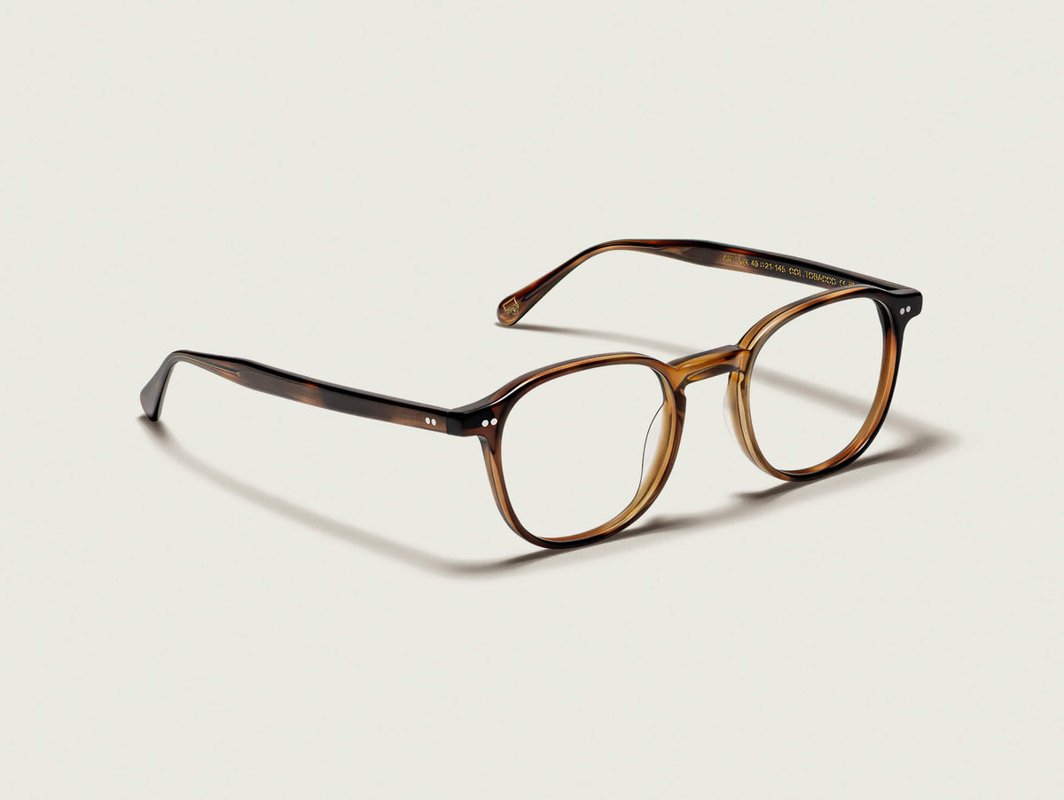 Moscot Arthur Tobacco (marron) - vue trois quarts (visuel officiel)