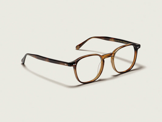 Moscot Arthur Tobacco (marron) - vue trois quarts (visuel officiel)