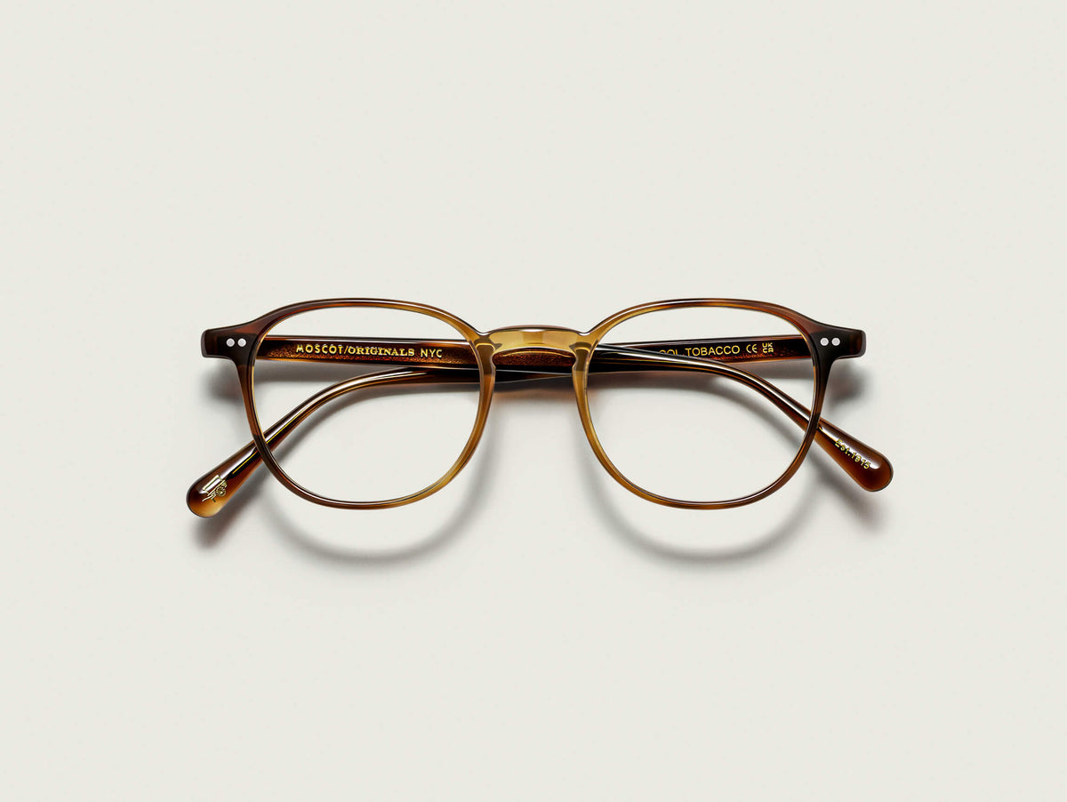 Moscot Arthur Tobacco (marron) - vue pliée de face (visuel officiel)