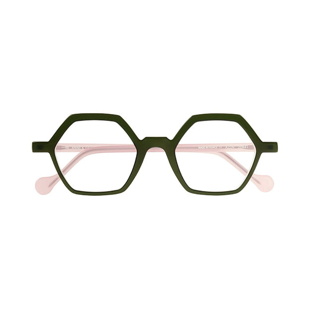 Anne et Valentin Azur vert et rose - vue de face
