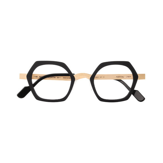 Anne et Valentin Foryou noir mat et or rose - vue de face
