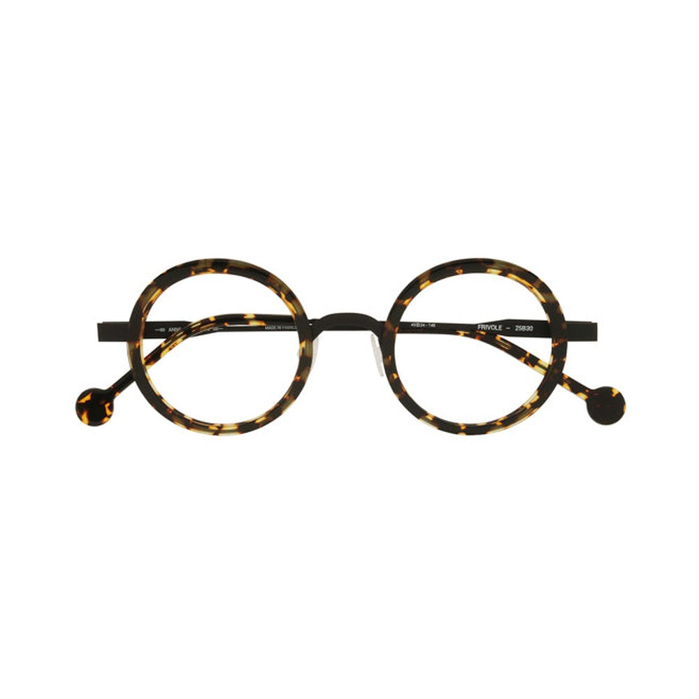 Anne et Valentin Frivole écaille et acier noir - vue de face
