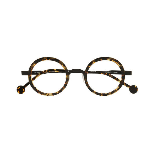 Anne et Valentin Frivole écaille et acier noir - vue de face