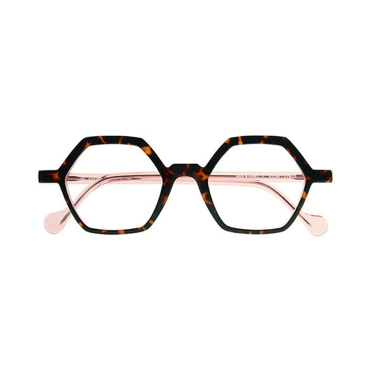 Anne et Valentin Azur écaille et rose - vue de face
