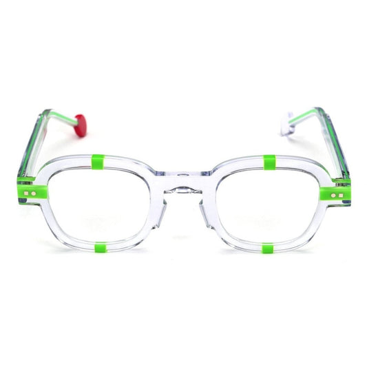 Lunettes de vue Sabine Be Be Arty acétate vert et transparent - vue de face