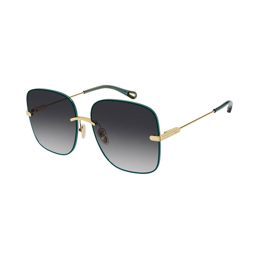 Chloé CH0134S teal-or dégradé gris - vue trois-quarts (aucune face HD disponible)