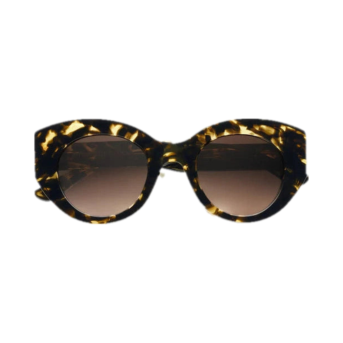 Lunettes de soleil Emmanuelle Khanh Cloud acétate écaille jaune - vue de face