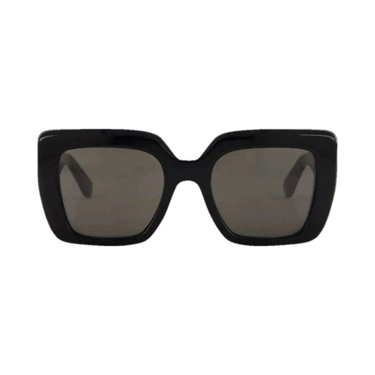 Lunettes de soleil Emmanuelle Khanh Foxy acétate noir - vue de face