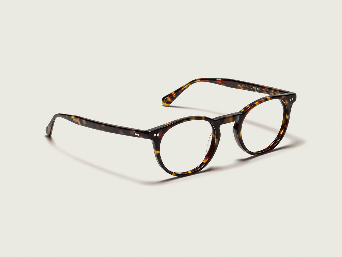 Moscot Frankie Tortoise (écaille) - vue trois quarts (visuel officiel)
