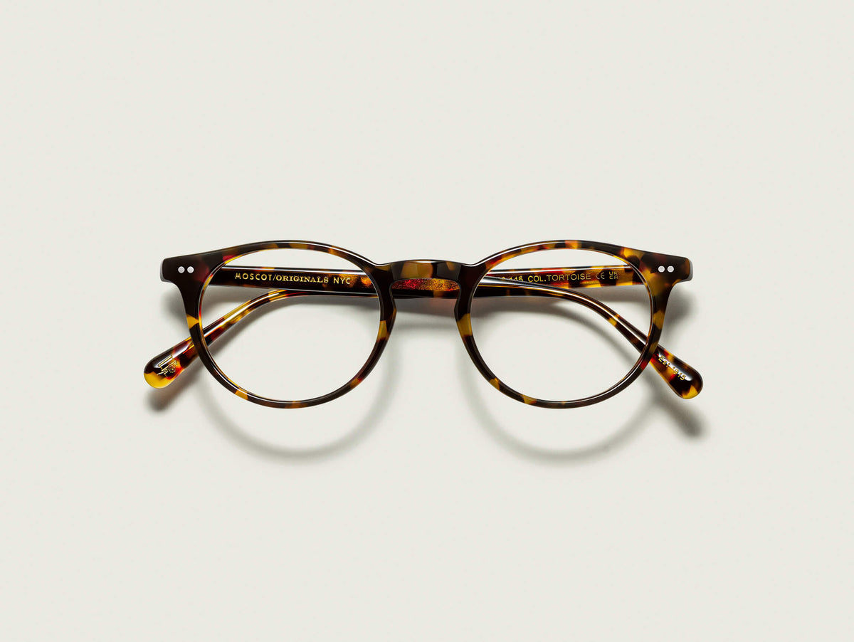 Moscot Frankie Tortoise (écaille) - vue pliée de face (visuel officiel)
