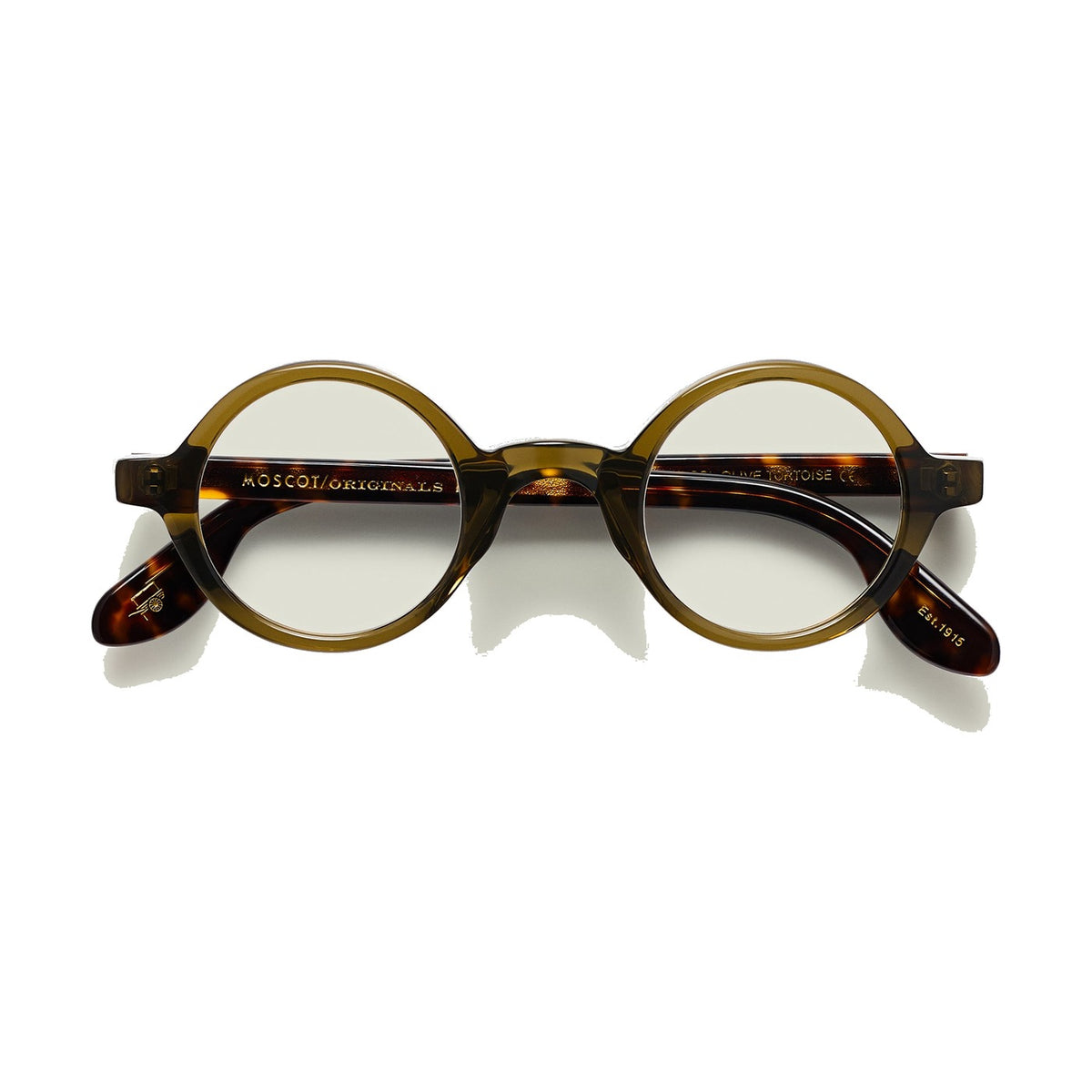 Moscot Zolman olive tortoise - face