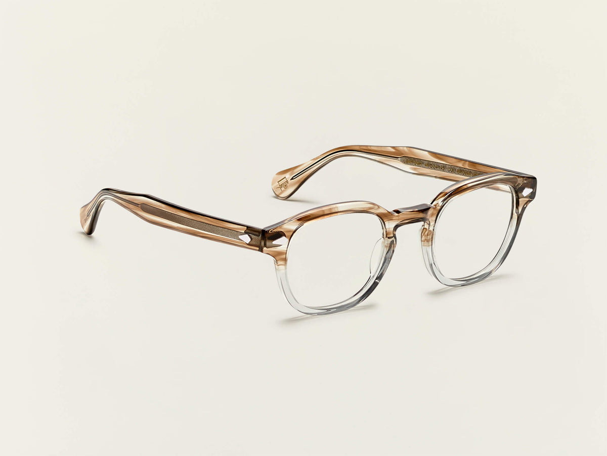 Moscot Lemtosh Brown Smoke - vue trois quarts (visuel officiel)