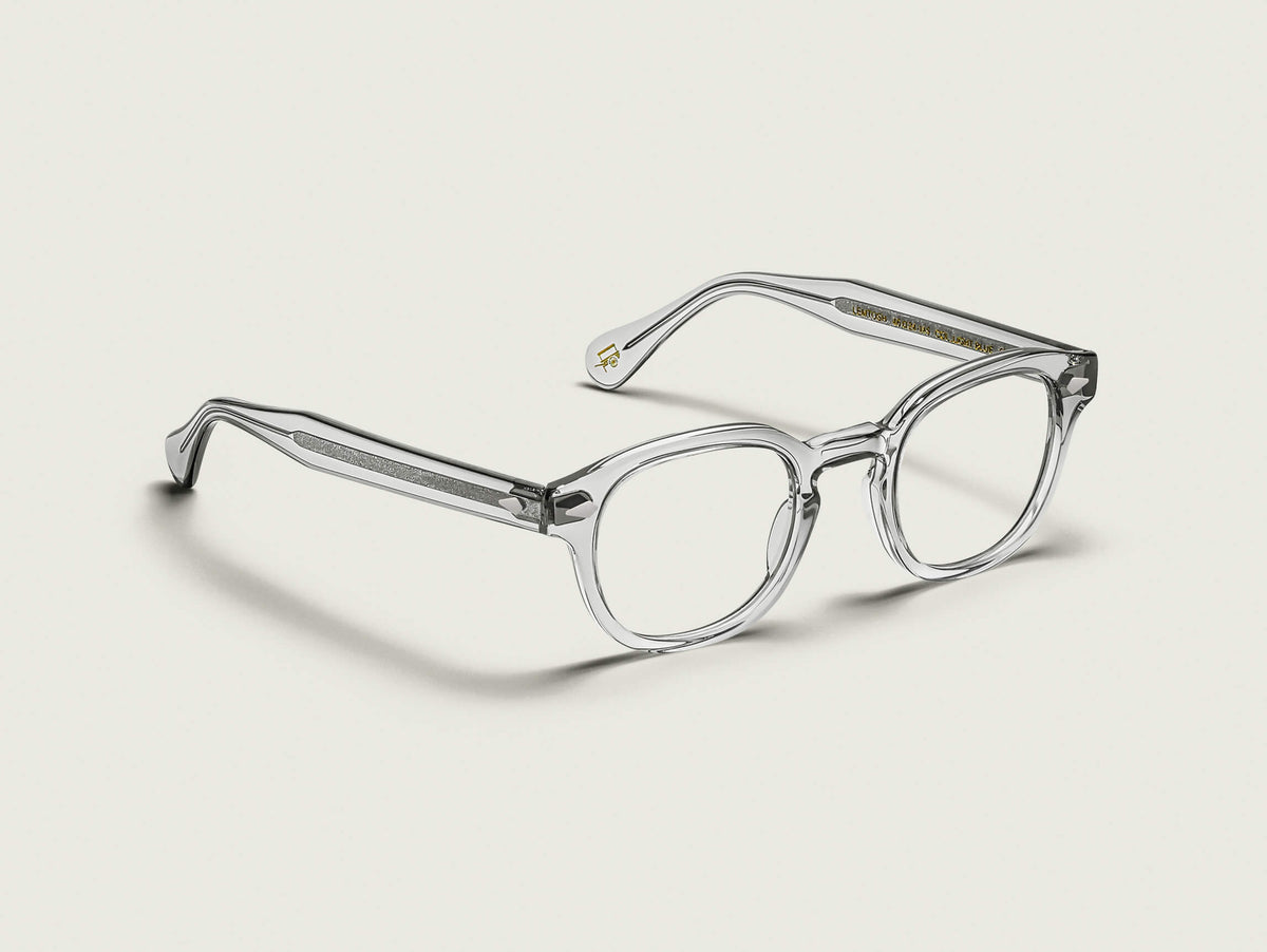Moscot Lemtosh Light Grey (gris clair) - vue trois quarts (visuel officiel)