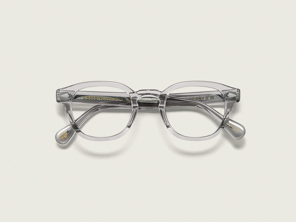 Moscot Lemtosh Light Grey (gris clair) - vue pliée de face (visuel officiel)