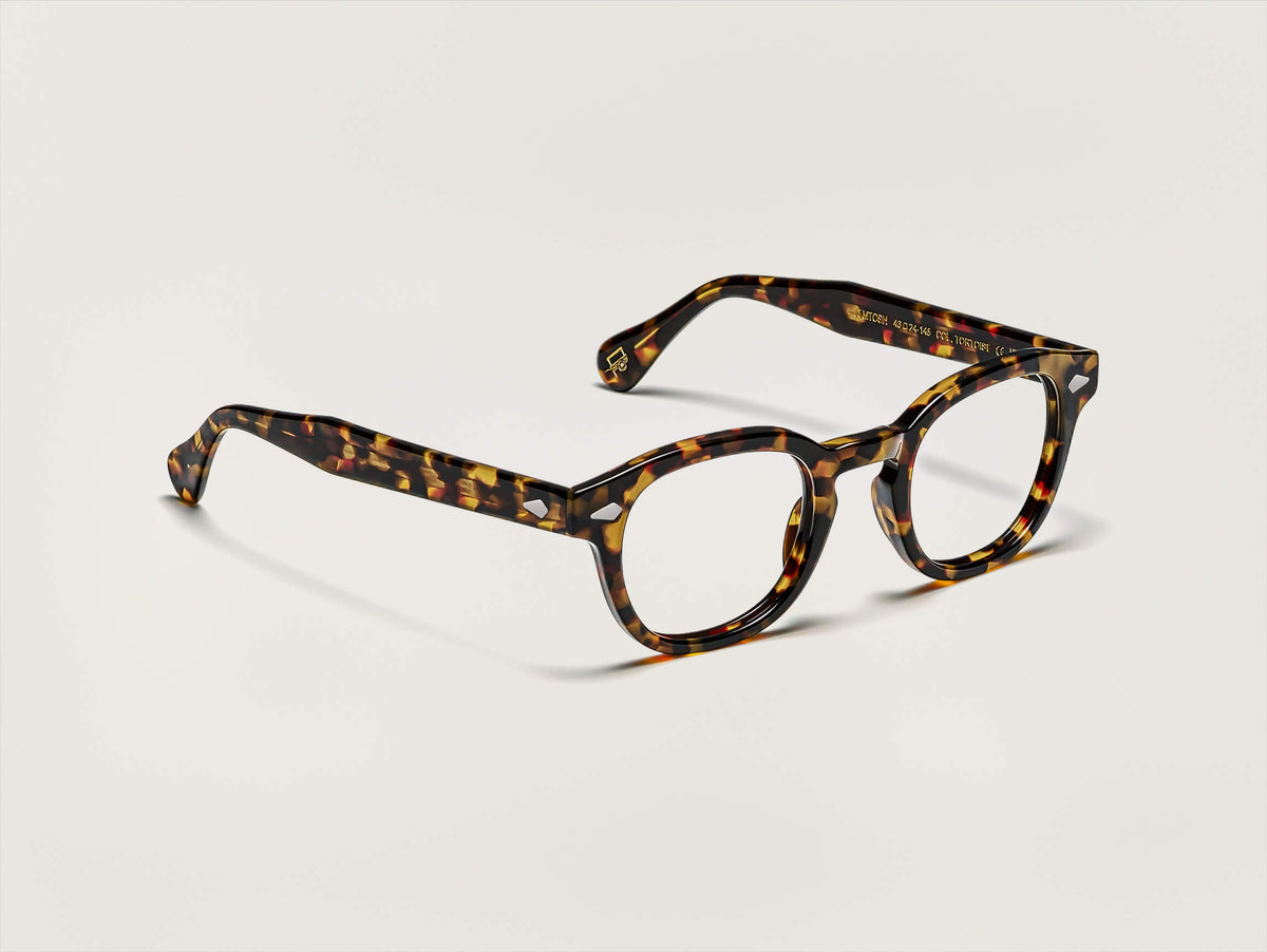 Moscot Lemtosh Tortoise (écaille) - vue trois quarts (visuel officiel)