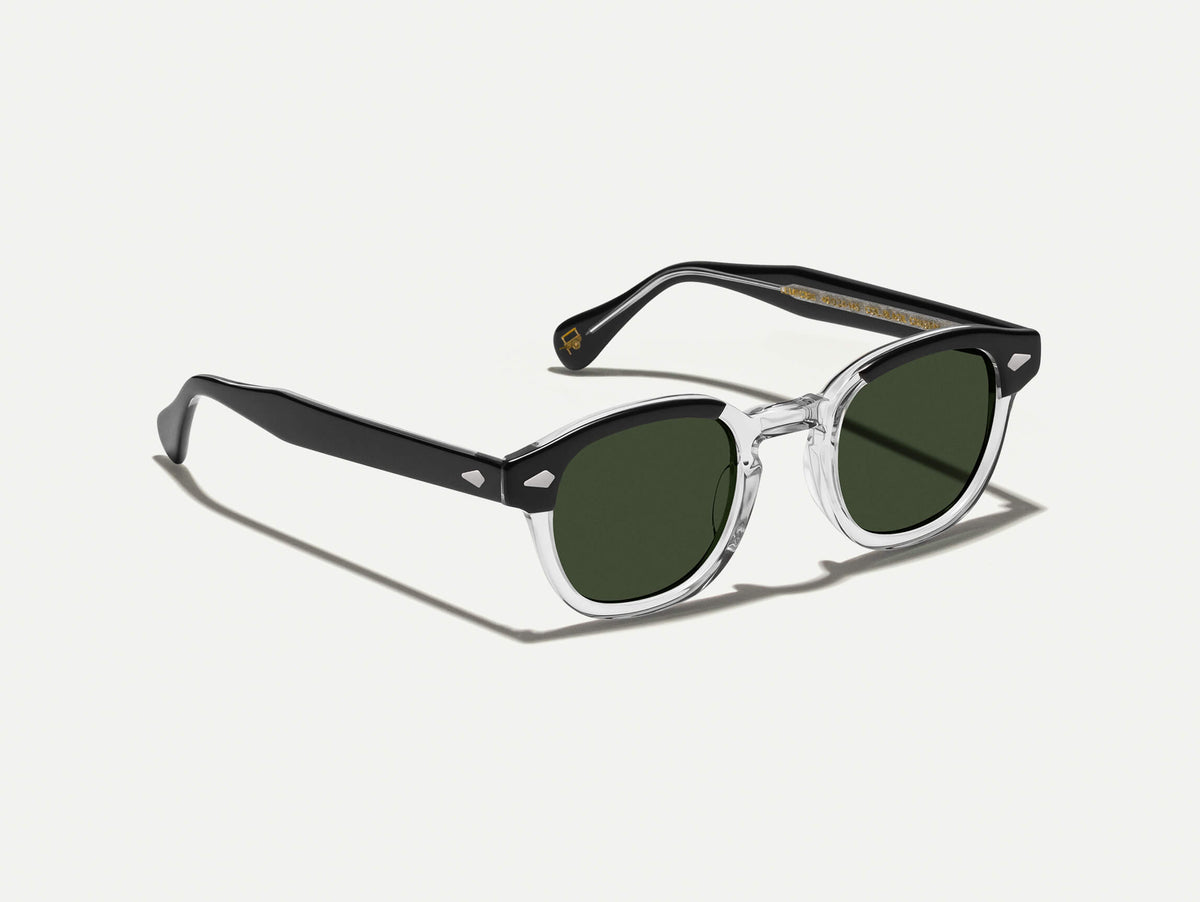 Moscot Lemtosh Sun Black Crystal - vue trois quarts (visuel officiel)