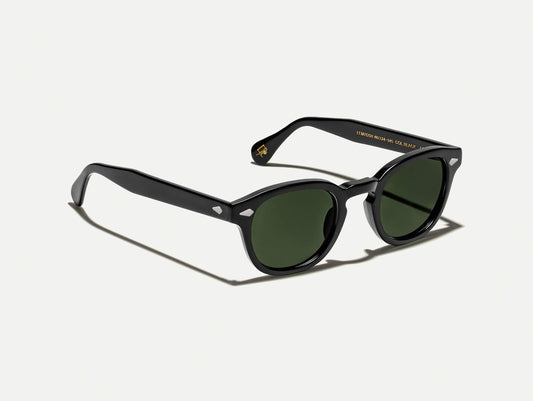 Moscot Lemtosh Sun Black verres G-15 - vue trois quarts (visuel officiel)