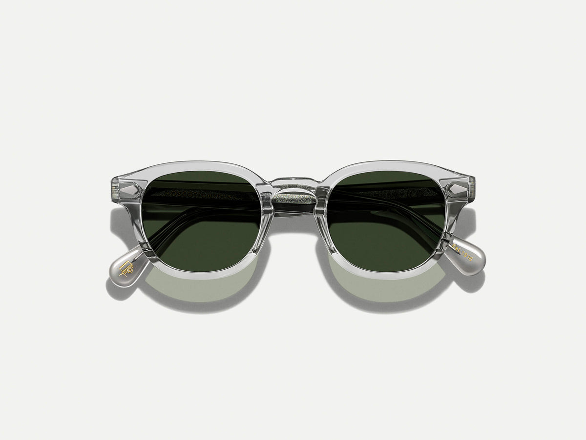 Moscot Lemtosh Sun Light Grey (gris clair) - vue pliée de face (visuel officiel)