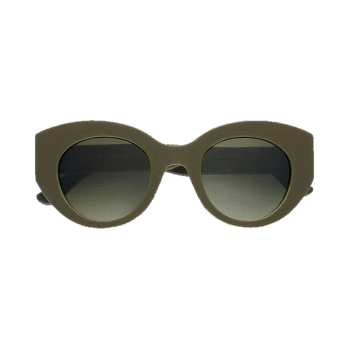 Lunettes de soleil Emmanuelle Khanh Cloud acétate olive - vue de face