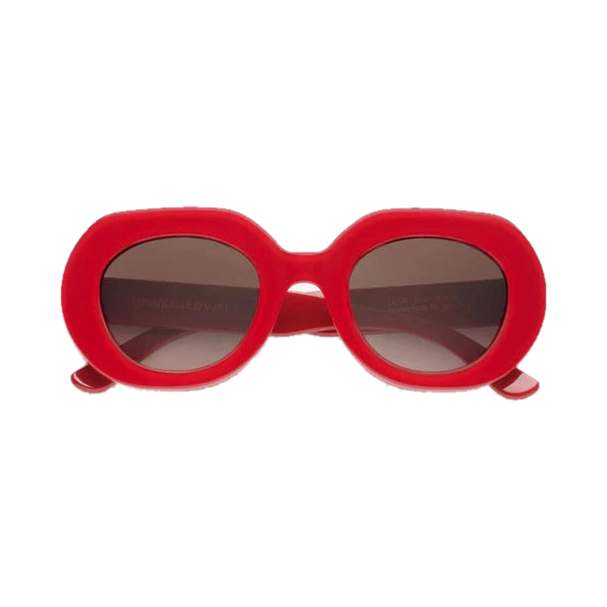 Lunettes de soleil Emmanuelle Khanh Love acétate rouge glossy - vue de face