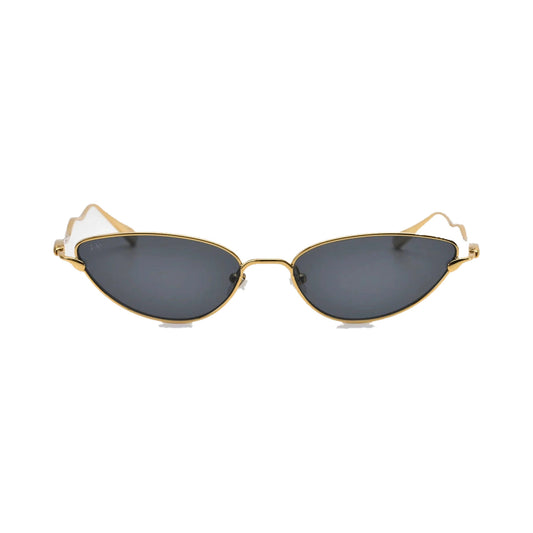 Lunettes de soleil For Art's Sake Lake métal doré plaqué or - vue de face