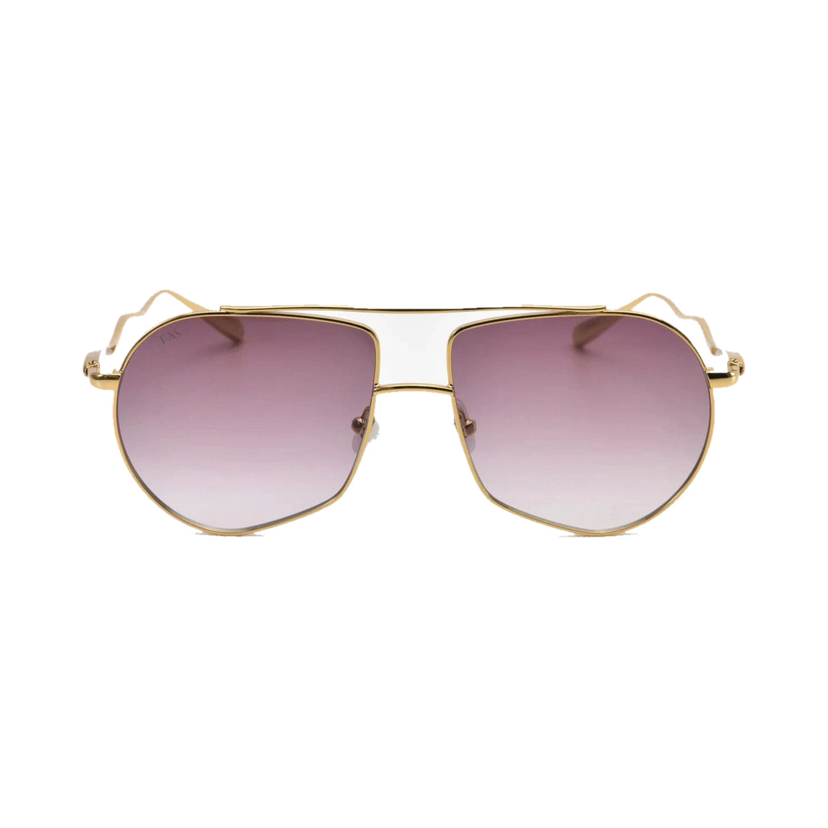 Lunettes de soleil For Art's Sake Lines métal doré plaqué or - vue de face