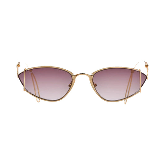 Lunettes de soleil For Art's Sake Ornate métal doré champagne - vue de face