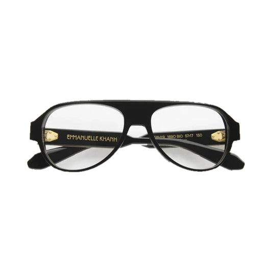 Lunettes de vue Emmanuelle Khanh Zephyr acétate noir - vue de face
