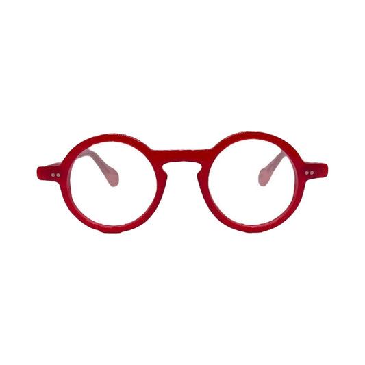 Lunettes de vue La Brique et La Violette O-Scar acetate rouge et rose - vue de face