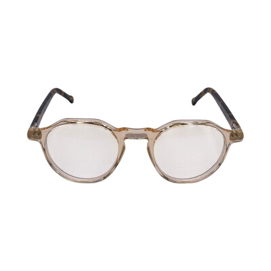Lunettes de vue Lesca Icon acetate transparent et ecaille - vue de face