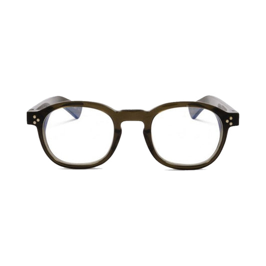 Lunettes de vue Lesca Lota acetate kaki vert - vue de face