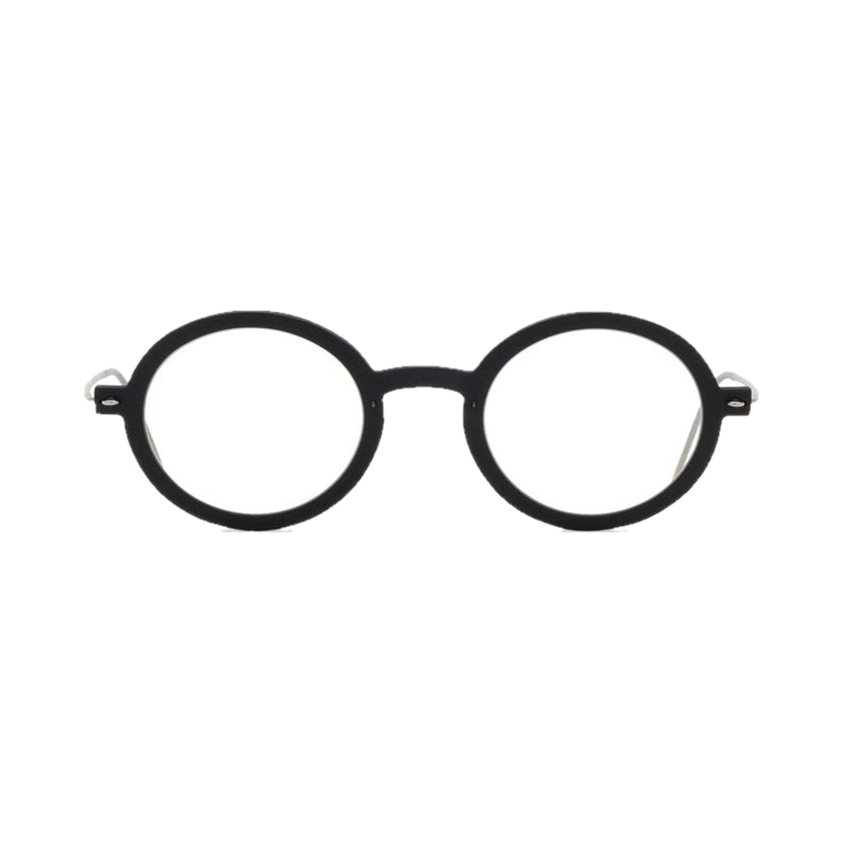 Lunettes de vue Lindberg 6608 acétate noir et titane - vue de face