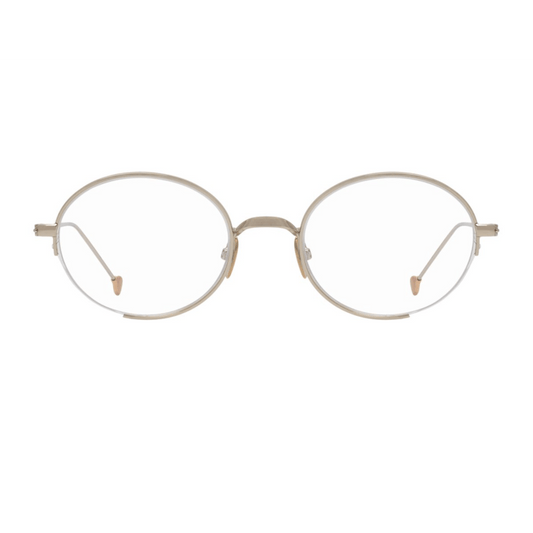 Lunettes de vue Nathalie Blanc Alfred métal doré - vue de face
