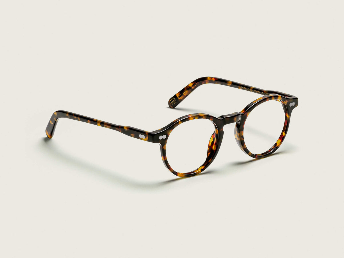 Moscot Miltzen Tortoise (écaille havana) - vue trois quarts (visuel officiel)