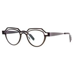 Lunettes de vue THEO Percé métal gris et noir col.258