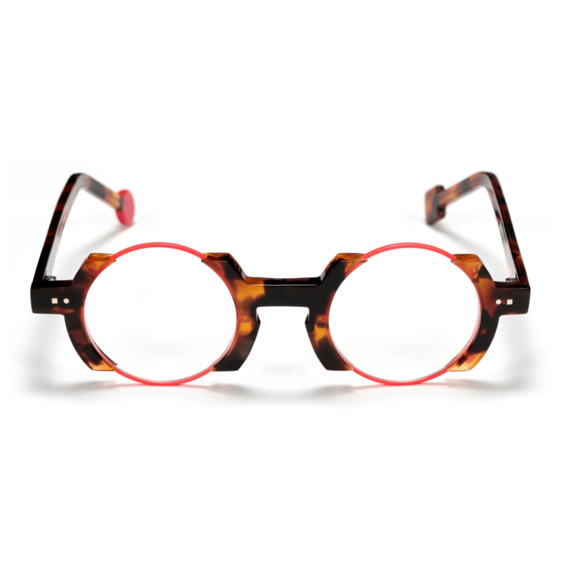 SABINE BE be balloon Ecaille Fauve Brillant / Orange Fluo Satin - Les Belles Lunettes